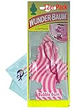 12 Stück Bubble Gum - Kaugummi Wunder-Baum Lufterfrischer Duftbaum inkl. 1 x Glasreinigungstuch von SP Großhandel Gratiszugabe (Bubble Gum)