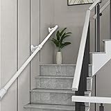 WL-ZZZ Weiße Treppen-Handlauf-Geländer für Außenbereiche im Freien - Komplettsatz 30-600cm Metall Wasserleitung Design Treppenhausgeländer Halterung für Behinderte ältere Menschen (Size : 510cm)