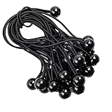 HONFAVOR 25 Spanngummi mit Kugel für Banner Schwarz,23cm,Planen,Pavillions, Zelte|Planenspanner,Gummispanner,Spanngummis,Expanderschlingen, Zeltg