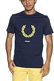 Fred Perry Men's Print Registration T-Shirt Navy in Size S