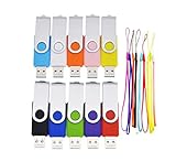 USB 3.0 32 GB 10 Stück Memory Sticks Bunt Flash Drive Speichersticks 32GB Mehrfarbige Pendrives High Speed Speicherstick mit 10er Pack Handgelenkseile USB3.0 Flash Laufwerk by FEBNISCTE