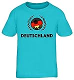 Germany Wappen World Cup Fussball WM Fanfest Kids Kinder T-Shirt Fußball Deutschland, Größe: 110/116,türk
