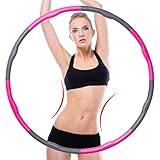 Hula Hoop Reifen Erwachsene, Fitness Hula Hoop Fitness Hula zur Gewichtsreduktion, 8 Segmente Abnehmbarer Hoola Hoop Reifen Geeignet Für Fitness/Sp