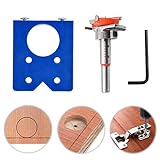 35mm Scharnier Bohren Scharnier Jig Bohrer Guide Scharnier Bohrschablone Bohren Locator für Schrankscharniere Montageplatten Holzbearbeitung DIY Werkzeuge Bohrwerkzeuge Bohrschablone 2 Stück