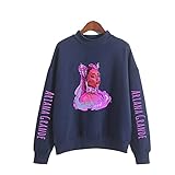 YLWX Ariana Grande T-Shirt Unisex Pullover Frühling Langarm Sport Gedruckt Sweater (Color : Blau, Size : M)