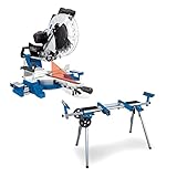 Scheppach Kappzugsäge Kappsäge HM140L Gehrungssäge + Scheppach UG200 Universal Untergestell | Laser & LED | Schnitthöhe/-breite 105mm / 330mm | 2000W Leistung | inkl. 2. Sägeb