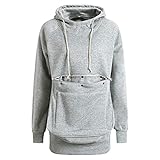 TTWOMEN Damen Pet Pouch Hoodies Langarm Big Pocket Pullover Katzenwelpenhalter Mit Kapuze Sweatshirt M