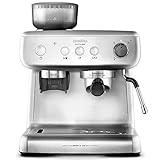 Breville Barista Max für Espresso, Latte & Cappuccino | 2,8 L Wassertank | integriertes Mahlwerk und Milchschäumer | italienische Pumpe mit 15 bar | Edelstahl | VCF126X