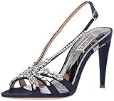 Badgley Mischka Damen Jacqueline Sandale mit Absatz, Midnight Satin, 35.5 EU