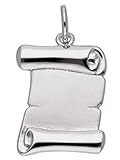 Kinder Silber Gravurplatte Anhänger Buchrolle 925 Sterling Silb