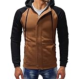 DaDuo Jacke Herren Regular Fit Spleißen Lässig Kapuzenjacke Herren Herbst Winter Warm Übergangsjacke Herren Klassisch Outdoor Fitness Lauf Sweatjacke H