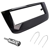 Sound Way 1 DIN Autoradio RadioRahmen RadioBlende, Antennenadapter, Schlüssel kompatibel mit FIAT Grande Punto evo 2005-2019, FIAT Punto 2015-2019