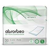 Absorbeo - Bettschutzunterlagen Plus – Bettschutz, 60 x 90 cm (30 Einlagen pro Packung)