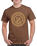 Comedy Shirts - Stadtwappen Bayern - Herren T-Shirt - Braun/Hellbraun Gr. L