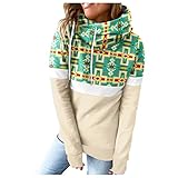 XTBFOOJ Damen Batik Hoodie Bedrucken Pullover Kawaii Kapuzenpullover Farbverlauf Oberteil Female Jacke Beschichtete Damen Softshell Jacke Windbreaker Damen Langarm Jäckchen Festlich Schulterjack