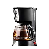 Kaffeemaschine Filtermaschine,Tropf Kaffeemaschine Brüher Für Pod Und Gemahlenen Kaffee,Kaffeemaschine Mit Dauerfilter, 5Oz Bis 10Oz Becher, One Touch Steuerungstaste,Schw