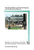 Feuchteschäden und Trockenlegung von historischen Bauten. (Berichte zu Forschung und Praxis der Denkmalpflege in Deutschland)
