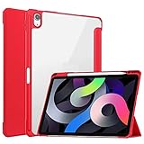 Tablet PC Tasche Slim Case for iPad AIR 4 Hülle 10,9 Zoll 2020 Tablet Case-Abdeckung-für iPad 11 Zoll 2018 mit Bleistifthalter, Auto Wake / Sleep Trifold Stand Smart Case mit klarer transparenter Rück