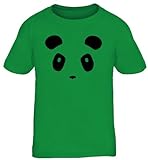 Shirtstreet24, Panda FACE, Panda Gesicht Kids Kinder Fun T-Shirt, Größe: 110/116,Kelly G