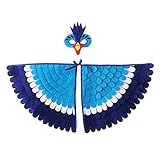 Eulen Kostüm Für Kinder Mit Buntes Flügel Cape Und Filz AugeMaske Fee Fancy Ankleiden Kostüme Für Kinder Mädchen Jungen Tanzparty Halloween Kostüm Cosplay Geschenk