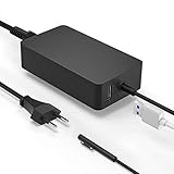 Rytaki Ladegerät für Surface Pro, 65W 15V 4A Adapter Netzteil für Microsoft Surface Pro X/7/6/5/4/3, Surface Book, Surface Laptop, Surface Go, mit 5V 1A USB-L
