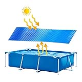 Poolabdeckung Rechteckig Solarplane Solarfolie Solarabdeckplane Für Easy & Frame Pool, UV-Schutz Schwimmbadfolie Luftpolsterabdeckung Pool Cover Wärmeplane Bubble Poolheizung Abdeckung （260x160cm ）