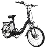 Elektrofahrrad, Klappfahrrad Z1, nur 22,2 kg, 250 Watt, Scheibenbremsen, Fahrrad 6-Gang-Shimano-Schaltung, E-Bike, Faltrad, Klapprad, Campingrad,