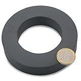 Ringmagnet Ø 100,0 x 60,0 x 20,0 mm Y35 Ferrit - hält 16 kg,Magnetring, Magnet Scheibe mit Loch Ring