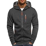 Asija Hoodie Herren Zip Kapuzenpullover Kapuzenjacke Kapuzenpulli mit Reißverschluss Langarm Zipper Sweatjacke Casual Hooded Sweatshirt Herbst Winter Sweater Tops Blouse Outw