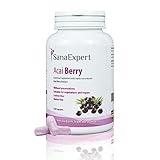 SanaExpert Acai Berry, Nahrungsergänzung mit reinem Açaí-Beeren-Extrakt und Antioxidantien, vegan, ohne Zusätze und made in Germany, 120 Kapseln (3) (1)