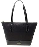 Kate Spade New York Lola Glitter Large Shoulder Tote Handbag Black