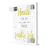 artboxONE Adventskalender zum Selbstbefüllen Heute lebe ich, Morgen putz Adventskalender Typog
