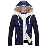 BaZhaHei Herren Lightweight Daunenjacke mit Kapuze Herbst Winter Warm Outdoor Slim Fit übergangsjacke Softshelljacke Isolationsjacke Funktionsjacke Thermojacke Sweatjack