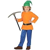 NET TOYS Originelles Zwergen-Kostüm für Kinder - Orange-Blau 10 - 12 Jahre, 142 - 148 cm - Hübsche Kinder-Verkleidung Gnom Kinderkostüm Kobold - EIN Highlight für Fasching &