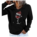 Oberteile Damen Sommer Elegant Shirt Damen Schwarz T-Shirt Langarm Elegant Sexy Oversize Damen Oberteile Sommer Er Pullover Damen Tshirt Langarmshirt Langarm Tshirt Druck Lieb(Schwarz,XXL)