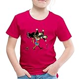 Spreadshirt Pippi Langstrumpf Pippi Und Die Polizei Kinder Premium T-Shirt, 98-104, Dunkles Pink