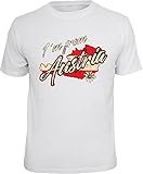 Trendagentur KEPPLINGER Mega Cooles Herren T-Shirt - Aufdruck: Landkarte von Österreich mit Schriftzug I´am from Austria (Weiß, X=XLarge)