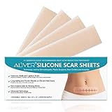 Silikon-Narbenentfernungsblätter, Professional für Narben, die durch Kaiserschnitt, Chirurgie, Verbrennungen, Keloid, Akne und mehr verursacht werden, 4 wiederverwendbare Teile (2 Monate Lieferung)…