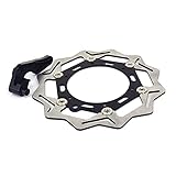 Motorrad Bremsscheiben vorne hinten Schwarz CNC Edelstahl 27. 0MM Front schwimmende Bremsscheibenhalterung for GS MX EXCF XCW EXC SX LC4 SXC625 GS600 SXS540 EXC530R XC525 SX525 MXC525 EXC525 XC525W XC