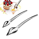 2er Set Edelstahl Dekorierlöffel Set, DIY Schokolade Bleistiftlöffel – DIY Kuchen Schokolade Gebäck Dekorieren Bleistift Löffel Werkzeuge, E