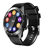 CNZZY 2021New Q85 Smartwatch Herren Damen Bluetooth Smart Watches IP68 Wasserdicht Armbanduhr Pulsuhr Blutdruckmessgerät Uhr für Android iOS (Schwarz)