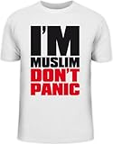 Shirtstreet24, I'm Muslim RED, Religion Moslem Islam Herren T-Shirt Fun Shirt Funshirt, Größe: S,weiß