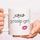 Xoxo Gossip Girl Cafe Cup Neuheit Geschenkbecher für Geburtstagsgeschenk, Jubiläum, Feiertag, Muttertag - 11oz lustige Kaffeetasse für Frauen, Männer, Freundin, Freund, Frau, Ehemann,