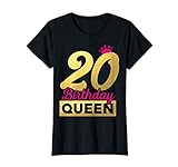 Damen Geschenk zum 20. Geburtstag 2001 süßes Birthday Queen Krone T-S