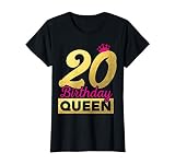 Damen Geschenk zum 20. Geburtstag 2001 süßes Birthday Queen Krone T-S