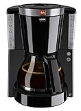 Melitta 1011-04, Filterkaffeemaschine mit Glaskanne, AromaSelector, schwarz Kaffeemaschine LOOK IV SELECTION, Kunststoff, 1.2