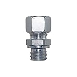 Gerade Einschraubverschraubung, Rohrverschraubung mit Schneidring, Stahl verzinkt, 12L, M18x1,5