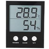 WDJZNH Digital Hygrometer Thermometer, Temperatur-Feuchtigkeits-Messgerät Messinstrument, mit LCD-Bildschirm, ℃ und ℉ Schalter for Haus, Büro, Gewächshäuser, Lag