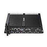 HISTTON Mini PC Desktop PC Celeron J4125, DDR4 8GB RAM 128GB SSD, Dual LAN, BT4.0, Industrieller Mini PC mit HDMI/VGA Anschluss, 6 RS232 COM, Unterstützung für Win 10 Pro/Linux