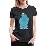 Spreadshirt Sesamstraße Krümelmonster Naschen Frauen Premium T-Shirt, 3XL, Schw